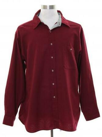 Vintage 80s Wool Shirt Pendleton Mens Burgundy Background
