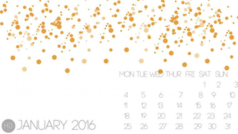 January Calendar Wallpaper Hello Black