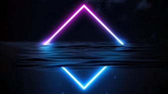 Glowing Triangle Neon 1440p Resolution HD 4k Wallpaper