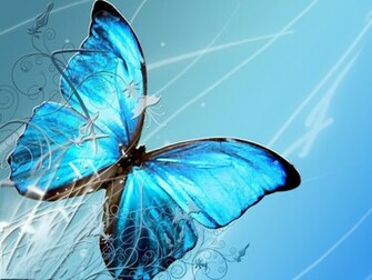 Blue Butterfly Art Wallpaper Desktop