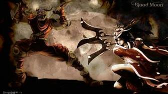 Akali Wallpaper And Shen Blood Moon Skin