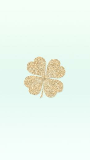 Gold Sparkle Glitter Four Leaf Clover St Patty S Day