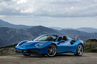 Desktop Wallpaper Ferrari Spider Convertible Blue Cars