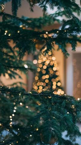 Sparkly Christmas iPhone Xs Max Wallpaper Preppy