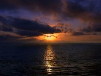Sunset Over Ocean Wallpaper