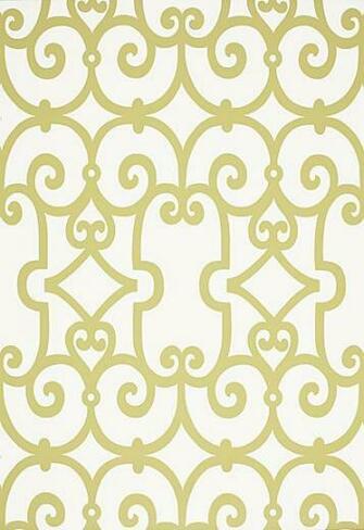 White And Green Trellis