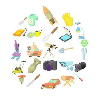 Metier Icons Set Cartoon Of Vector For Web