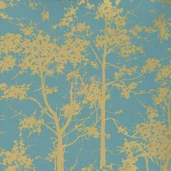Album Mandara W5511 Teal Gold Textiles Wallpaper Pintere