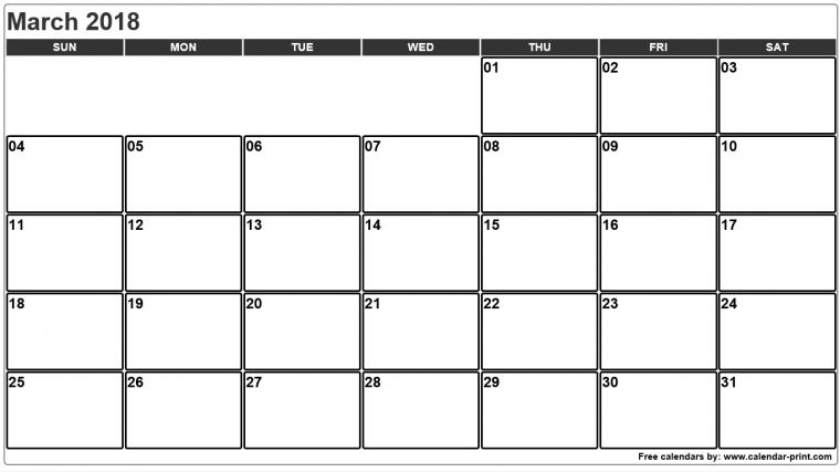 March Calendar