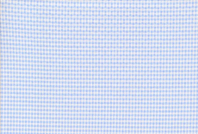 K4201 Blue Gingham Check Cotton Lycra