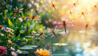 Pretty Dragonfly Background