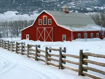 Winter Wonderland Redneck Red Barns Beautiful Nature