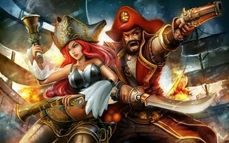 Miss Fortune And Gangplank League Of Legends HD Wallpaper Background