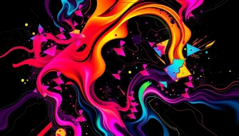 Black And Neon Wallpaper