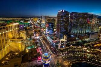 Las Vegas Strip HDr Buildings Signs Neon Roads Wallpaper