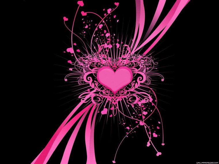Touch My Heart Beautiful Pink Wallpaper