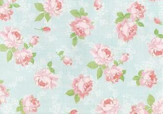 Art Blue Floral Flowers Pink Roses Image On Favim