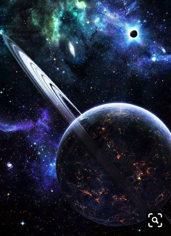 Planet Painting Space Illustration Galaxy Wallpaper
