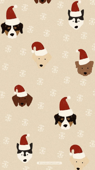 Perritos Navide Os Christmas Phone Wallpaper iPhone