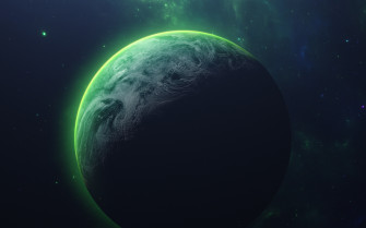 Green Planet Wallpaper 4k Orbit Outer Space Cosmos