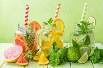 Wallpaper Tarragon Lemon Citrus Jars Lime Lemonade Fond D