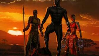 Black Panther Movie Artwork Full HD Wallpaper