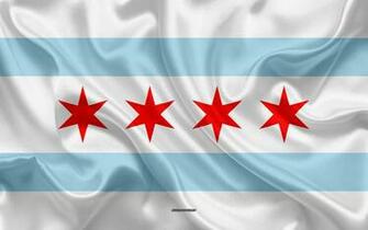 Wallpaper Flag Of Chicago 4k Silk Texture American