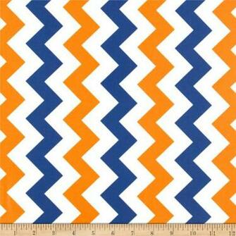 Neon Blue Chevron Background Medium Orange