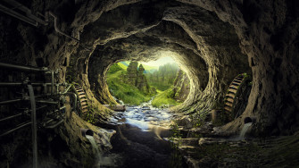 Earth Fantasy Cave 4k Ultra HD Wallpaper