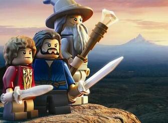 Lego Bilbo Baggins Hobbit Gandalf Wizard Staff Stock Photos