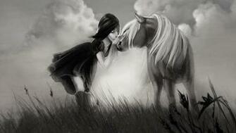 Black And White Horse Wallpaper HD Pictures