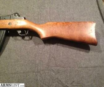 Ruger Mini With Wood Stock One Round Magazine And A