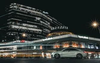 Wallpaper Car Night City Street Lights