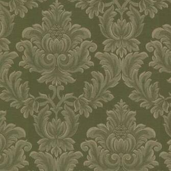 Brocade Oldham Green Damask Brewster Wallcovering
