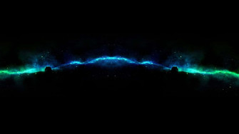 Blue And Green Banner Background Wallpaper