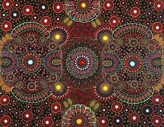 Aboriginal Art Cosmic Flower And Artists