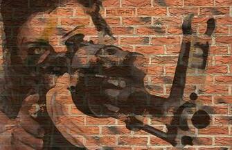 Gun Girl Wallpaper Graffiti Wall Style