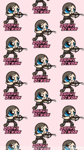 Install This Daryl Dixon Walking Dead Powerpuff Girls iPhone Wallpaper