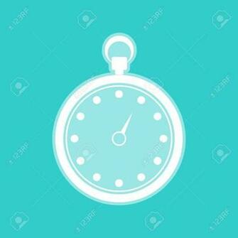 Stopwatch Sign White Icon With Whitish Background On