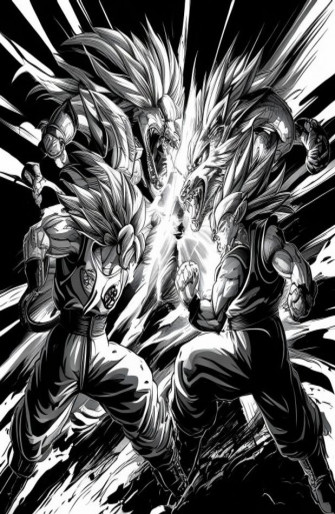 Dragon Ball Z Black And White Wallpaper