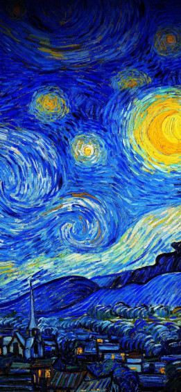 Starry Night Background Van Gogh Wallpaper