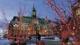 Canada Christmas Wallpaper Montreal City