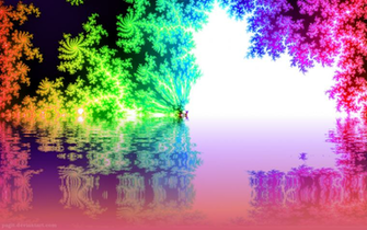 Colorful Rainbow On Leaves Wallpaper Top Quality