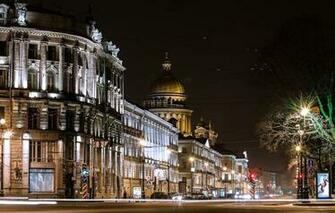 Wallpaper St Petersburg Peter Russia Night Lights