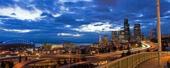 Seattle Skyline As Seen From The Rizal Park X Dual Monitor