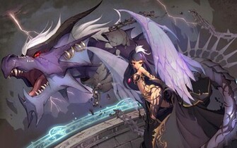 Cute Anime Sexy Girl Wings Dragon Fantasy HD Wallpaper A532