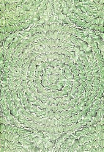 Feather Bloom Wallpaper In Emerald Ore By Celerie Kemble For