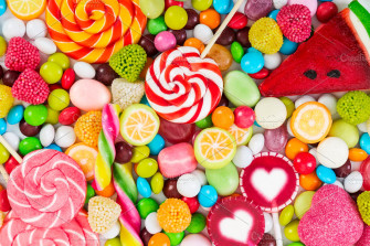 Colorful Candies And Lollipops Containing Candy Background Wallpaper