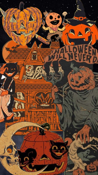 Retro Vintage Halloween Wallpaper