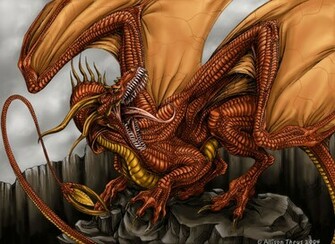 Red Dragon Widescreen Wallpaper